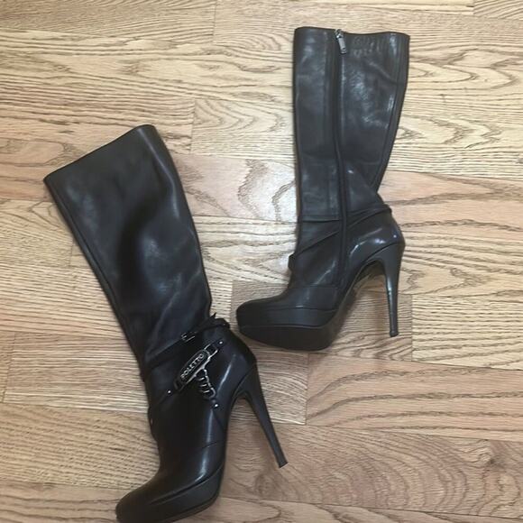 POLETTO KNEE HIGH LEATHER BOOTS SIZE 36 - Picture 2 of 8